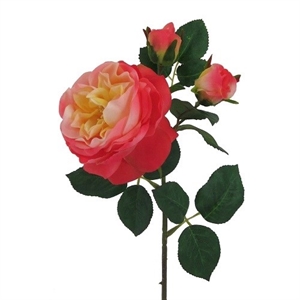 Роза садовая H55 см желто-розовая (искусственная) GL