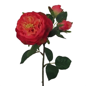 Роза садовая H55 см коралловая (искусственная) GL