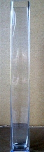 Ваза стеклянная Квадрат L10 W10 H80 см