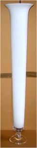 Ваза стеклянная Сиело D25 H130 см белая
