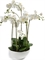 Орхидея Фаленопсис в белом горшке (искусственная) Nieuwkoop Europe - фото 14395
