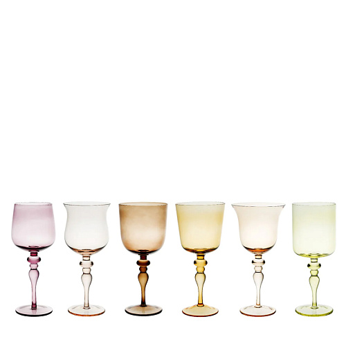 Набор бокалов для вина AMBER&PINK NUANCES 6 шт