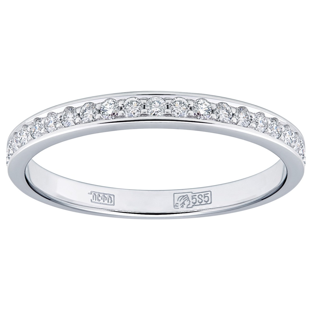 Кольцо дорожка с бриллиантами из белого золота 585 пробы — Flymi.ru