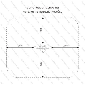 Качалка на пружине Коровка