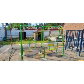 Детские качели двухместные Микс на цепях