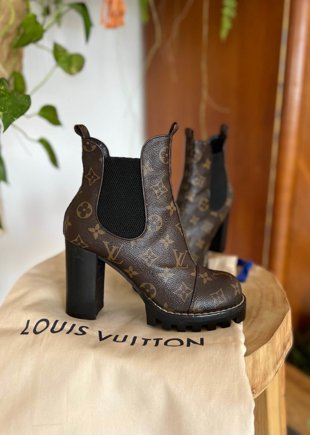 Louis Vuitton ботильоны 38 тканевые