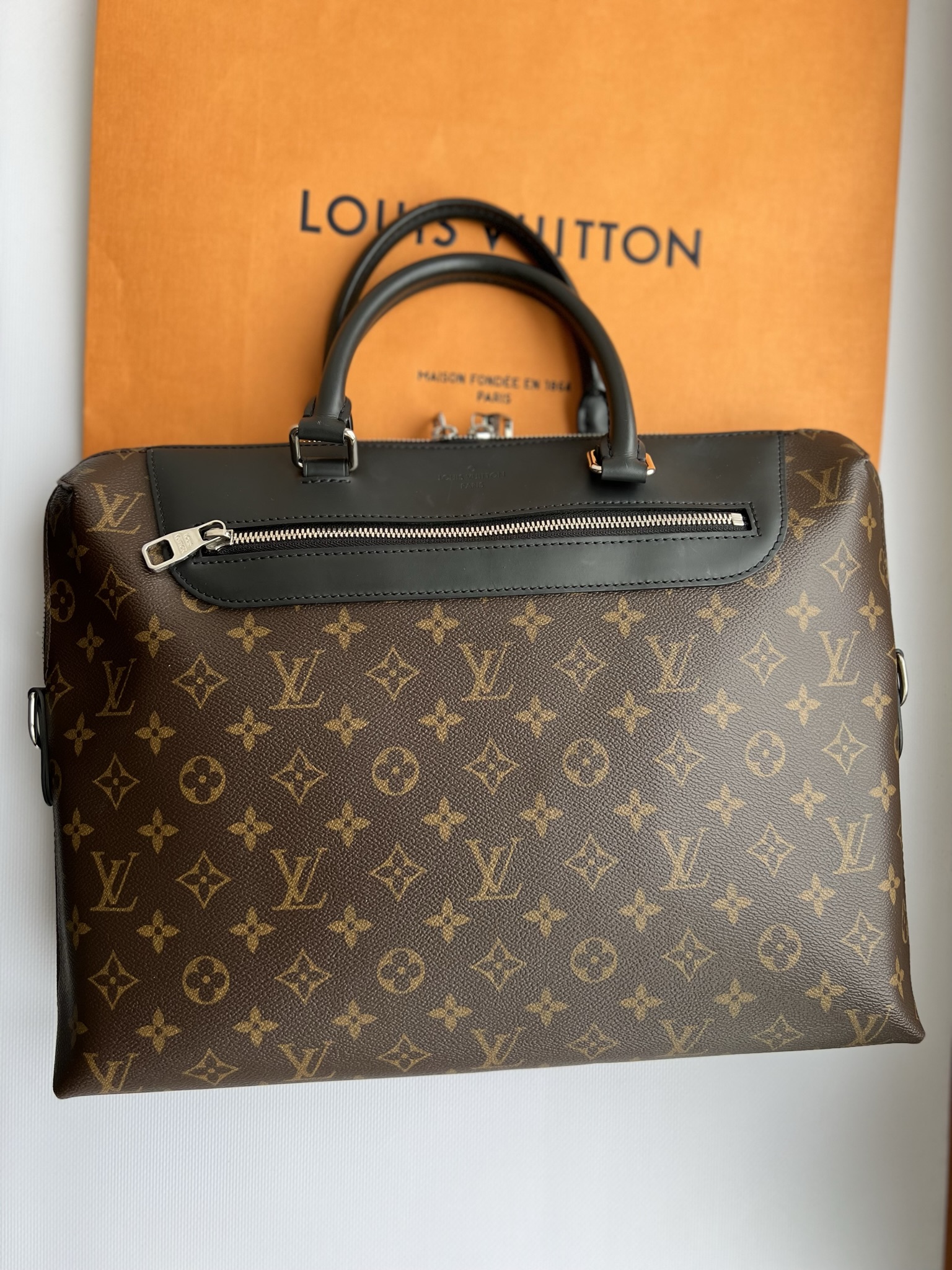 Louis Vuitton Pre-owned Monogram Macassar Porte Document Jour NM Briefcase - Brown