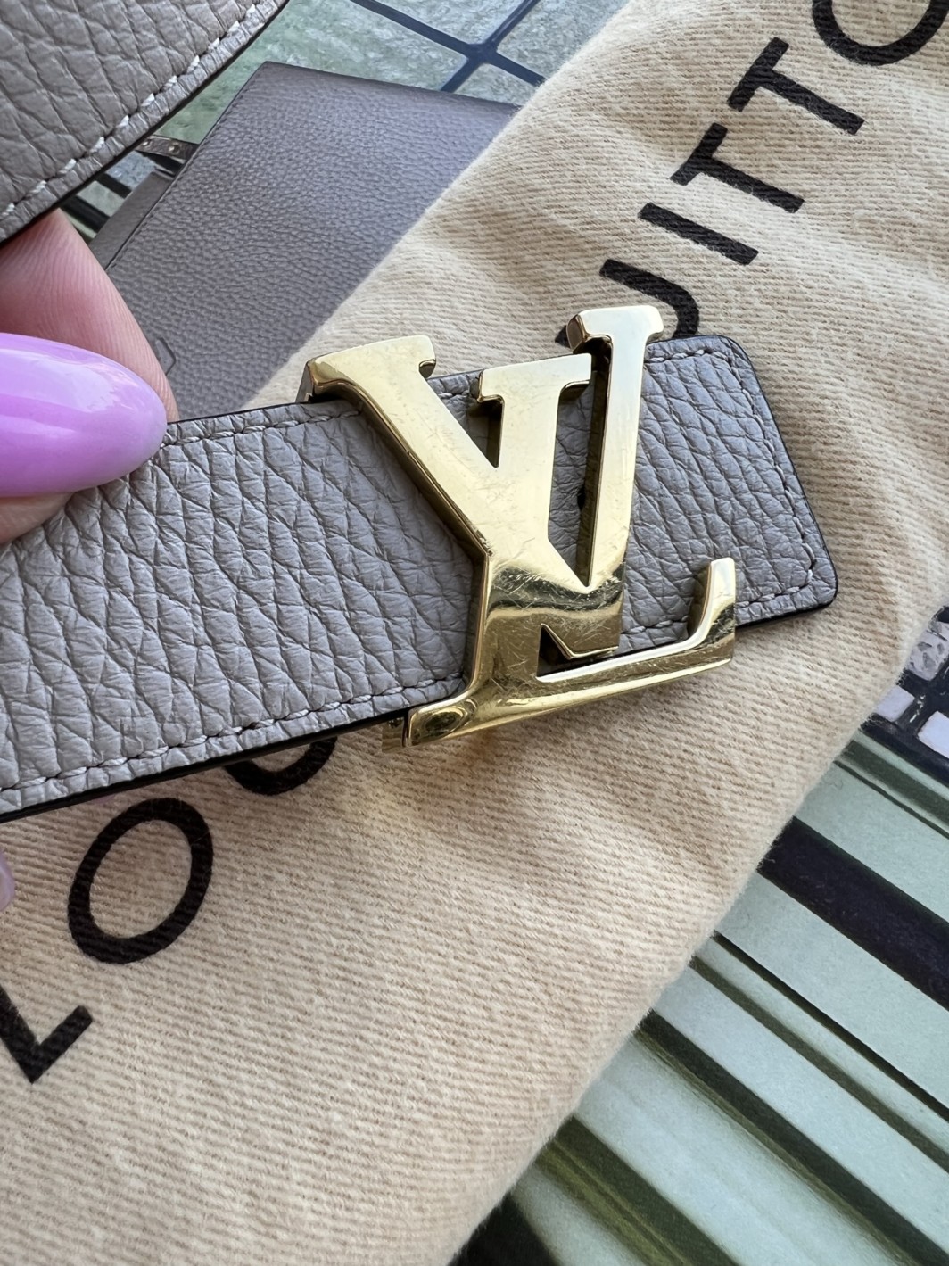 Louis Vuitton ремень Initiales 80/32 двухсторонний