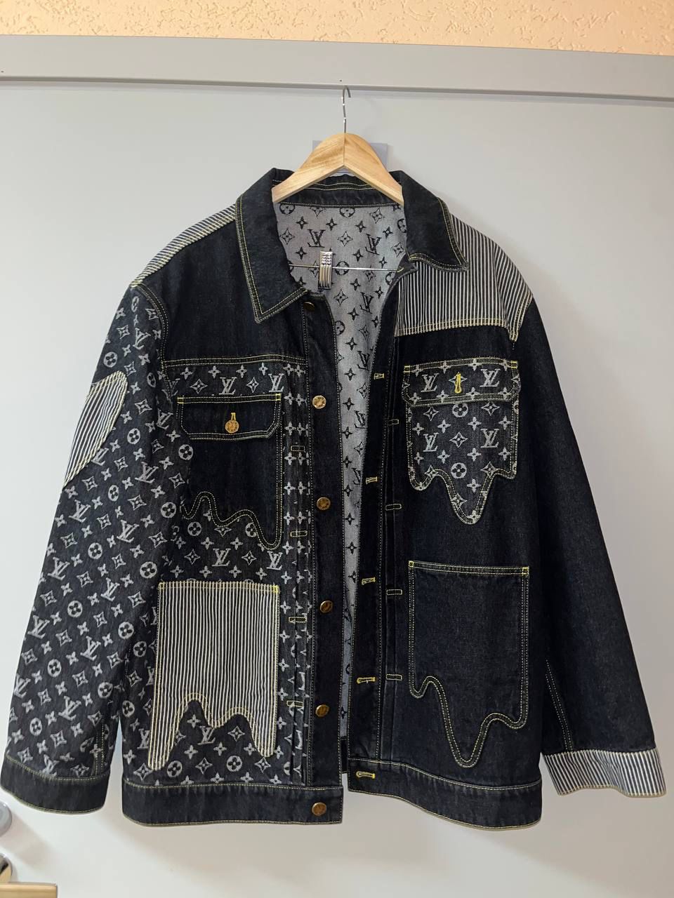 Louis Vuitton джинсовая куртка с узором Monogram