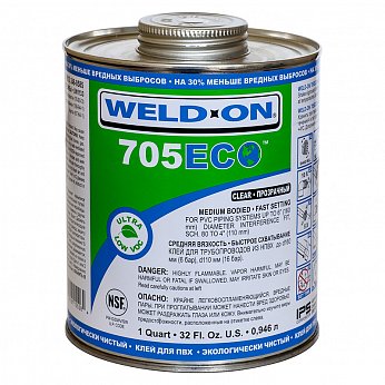 Клей Weld-On 705 ECO ПВХ, прозрачный