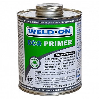 Грунтовка Weld-On ECO Primer, НПВХ / ХПВХ, прозрачный