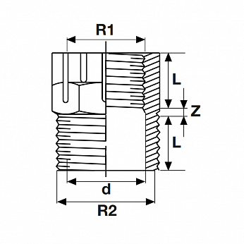 Муфта ПВХ резьбовая понижающая ВхНР-ВР
