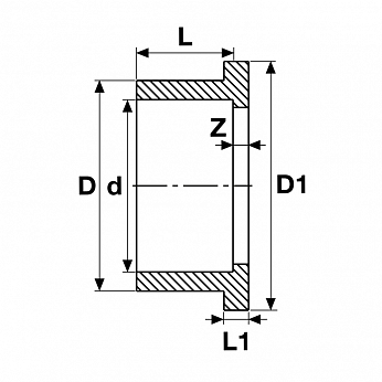Адаптер ПВХ фланцевый клеевой