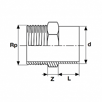 Ниппель ПВХ переходной НхНР