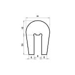 Профиль резиновый для подситника 8*40*24 мм