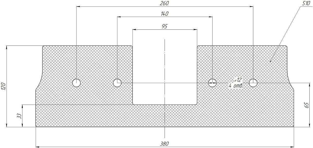 Скребок полимерный МАСТУ 380 (380*120*10 мм) фото 3