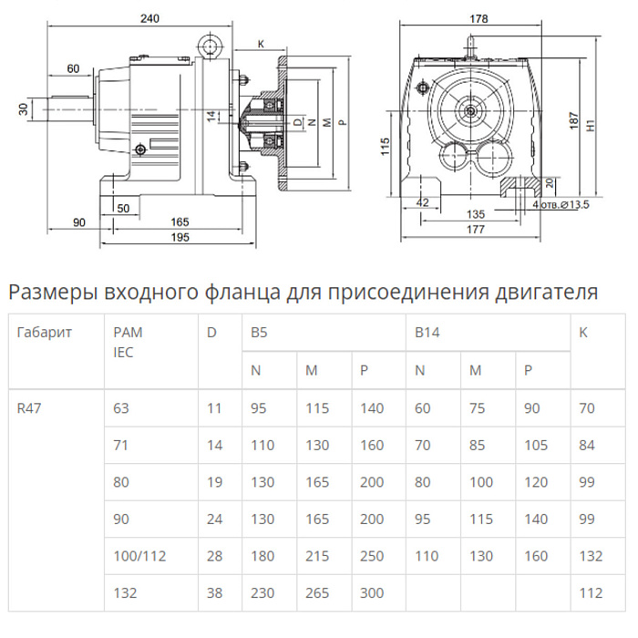 Редуктор Соосно-цилиндрический R47-3 фото 2
