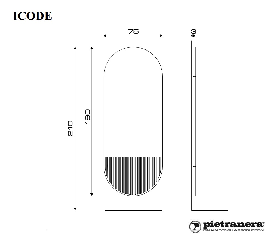 Зеркало парикмахерское ICODE 846