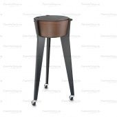 тележка icon corten con gambe legno nero купить в Denirashop.ru