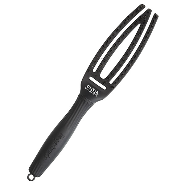 Щетка для волос Olivia Garden Fingerbrush, Care Iconic Boar&Nylon Full, Black, размер- S ID1730 фото