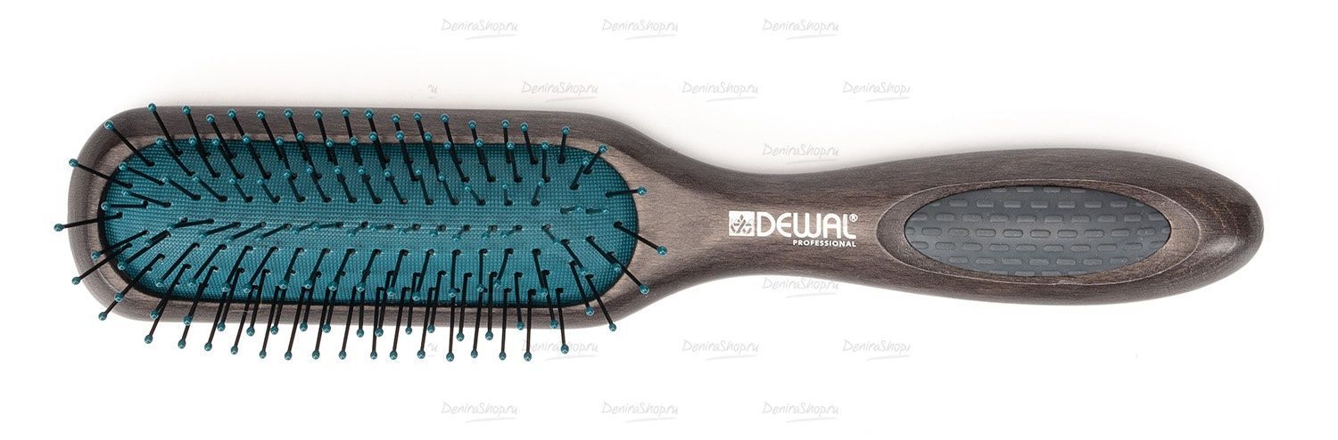 щетка массажная dewal "magic  forest"прямоугольная.узкая, деревянная, нейлоновый штифт, 7 ряд фотографии в магазине Denirashop.ru