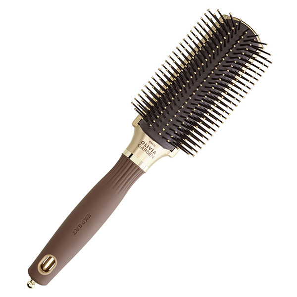Щетка EXPERT STYLE CONTROL Nylon Bristles Gold&Brown 9 рядов фото