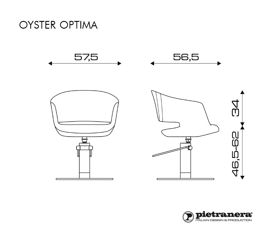 Кресло парикмахерское OYSTER OPTIMA Pietranera