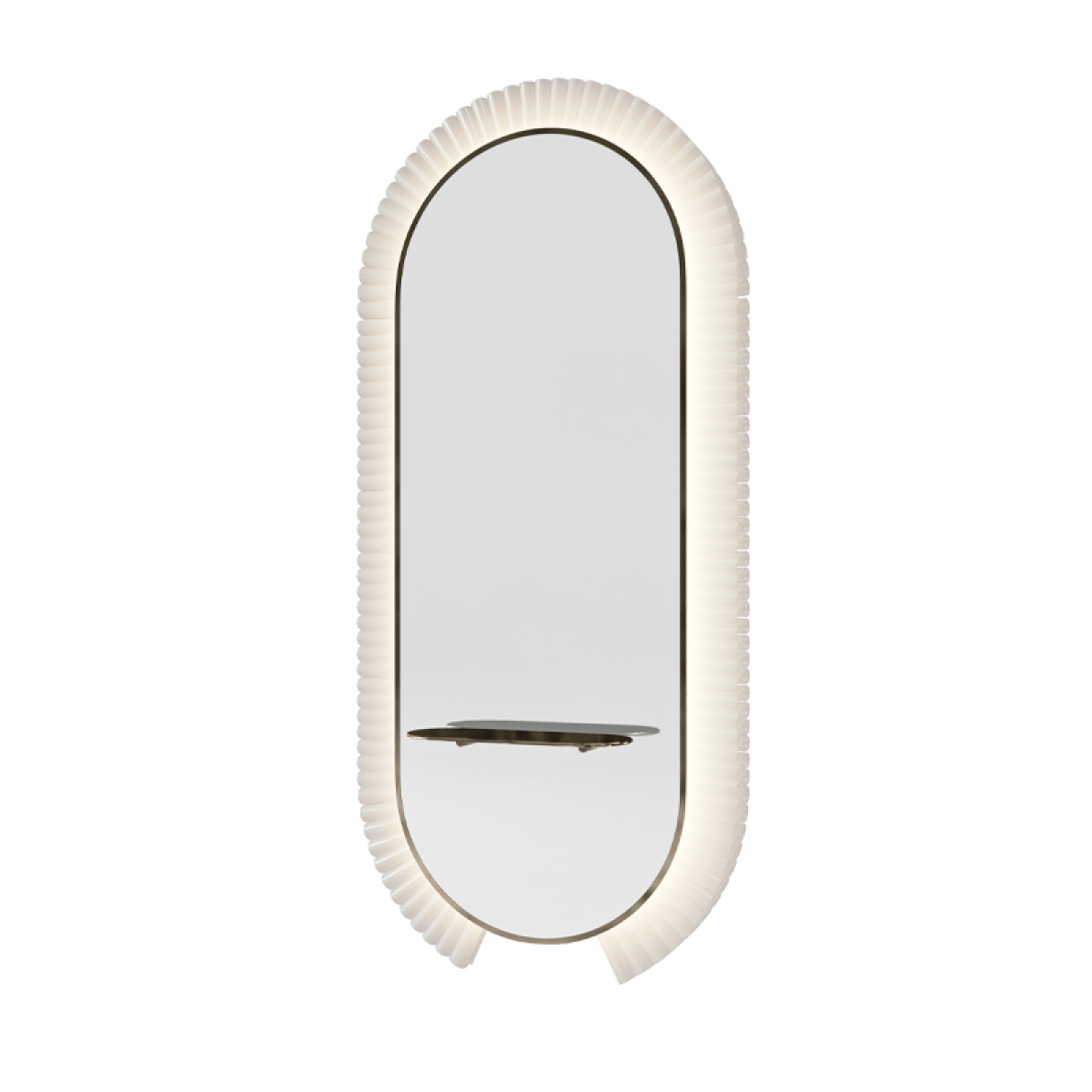 Зеркало парикмахерское KATHERINE COLLAR WALL WITH SHELF GCMW243KA