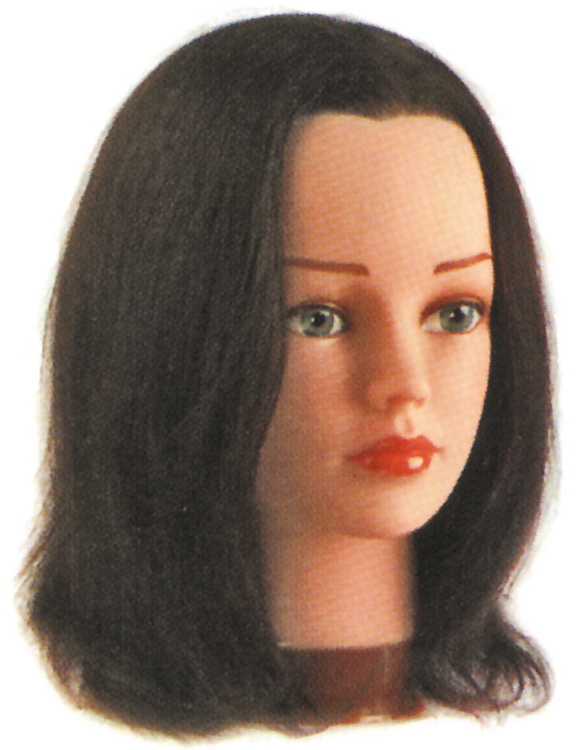 Тренировочный макет BETTY с натуральными волосами 30/35 см фото