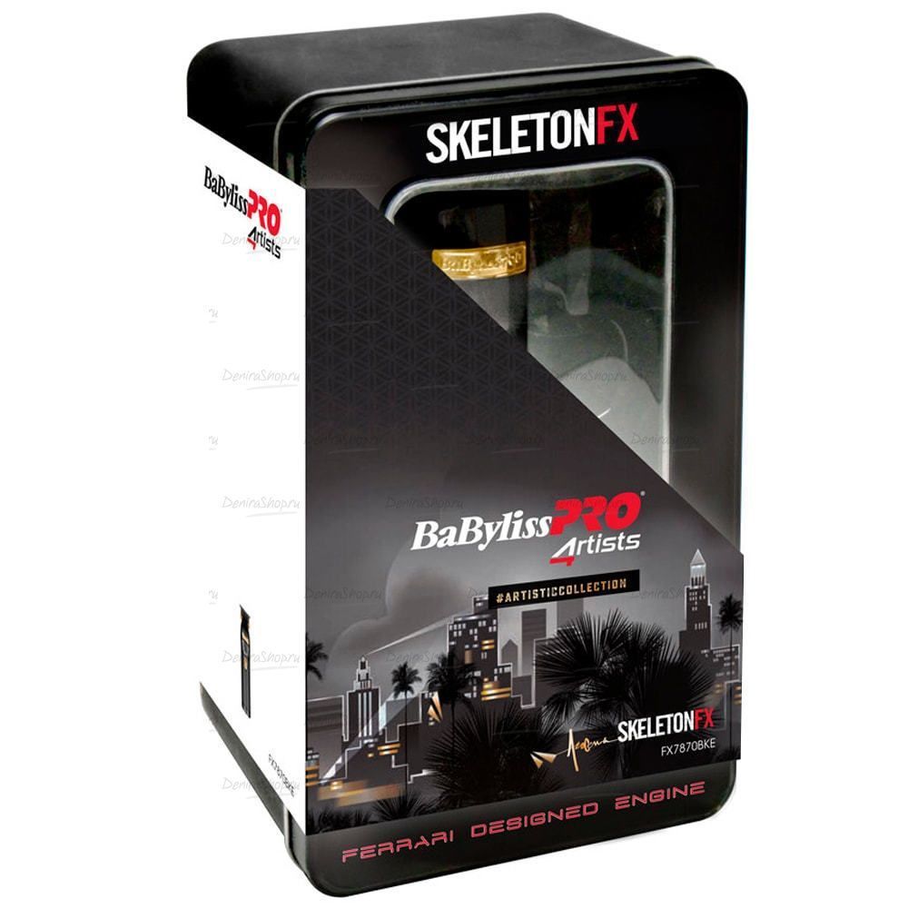 Триммер для окантовки BaByliss Pro SKELETON FX BLACK, 0,1 мм, аккум/сетевой фото