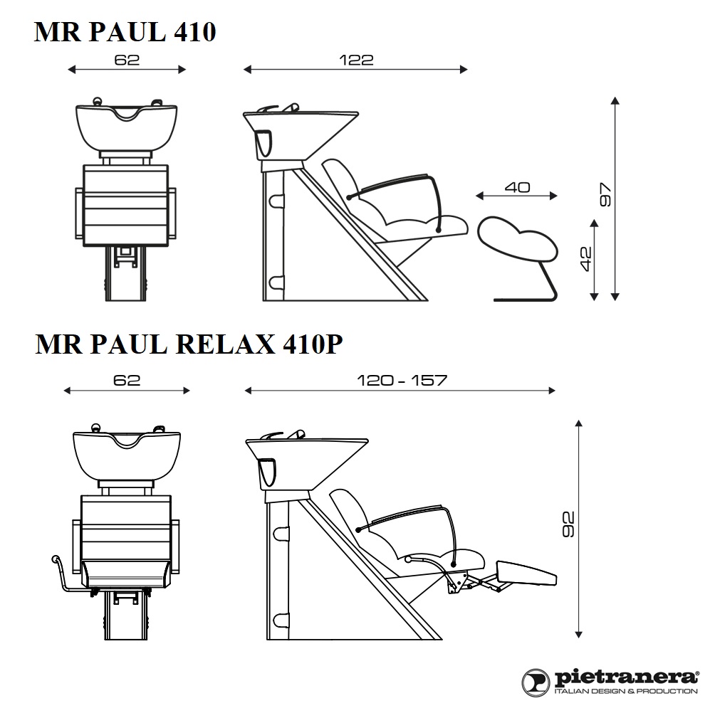 Мойка парикмахерская MISTER PAUL WASH RELAX Pietranera 410P