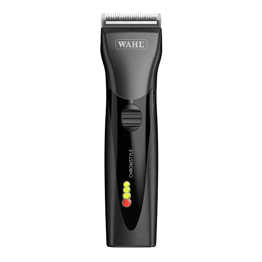 Машинка для стрижки Wahl 1871-0473 ChromStyle, нож-нержавеющая сталь, аккумулятор/сеть, 4 насадки, чёрная фото