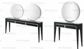 гримерный стол с овальным зеркалом снастенным креплением mademoiselle купить в Denirashop.ru