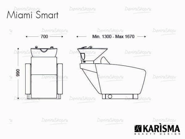 Парикмахерская мойка MIAMI SMART JET MASSAGE Karisma K8213