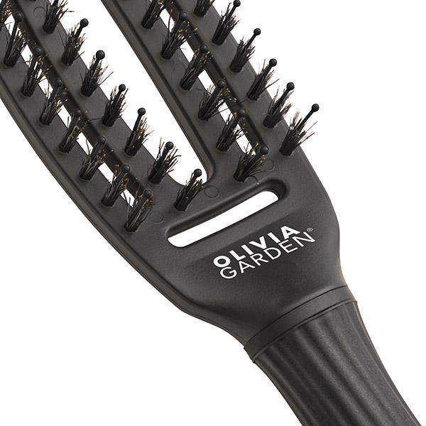 Щетка для волос Olivia Garden Fingerbrush, Care Iconic Boar&Nylon Full, Black, размер- S ID1730 фото