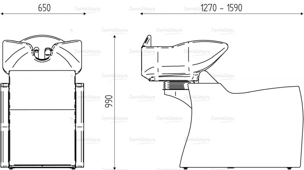 Парикмахерская мойка BONTON XL Karisma K7210