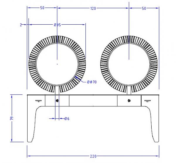 Зеркало парикмахерское BALLET 4 COLLAR GCMW261BA