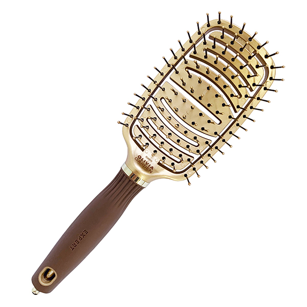 Щетка EXPERT CARE FLEX Nylon Bristles Gold&Brown фото