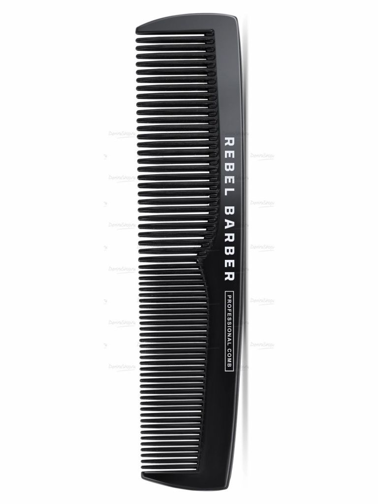    REBEL BARBER Men's Comb Total Black   