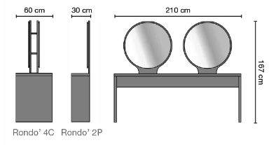 Зеркало парикмахерское RONDO 2P 9847