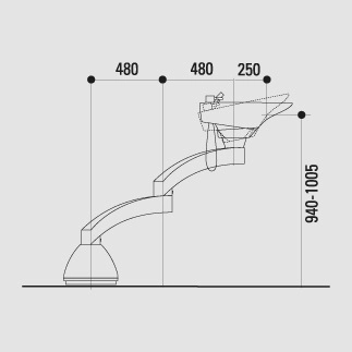 Мойка парикмахерская транформер SWING PLUS Jobst 1000G08