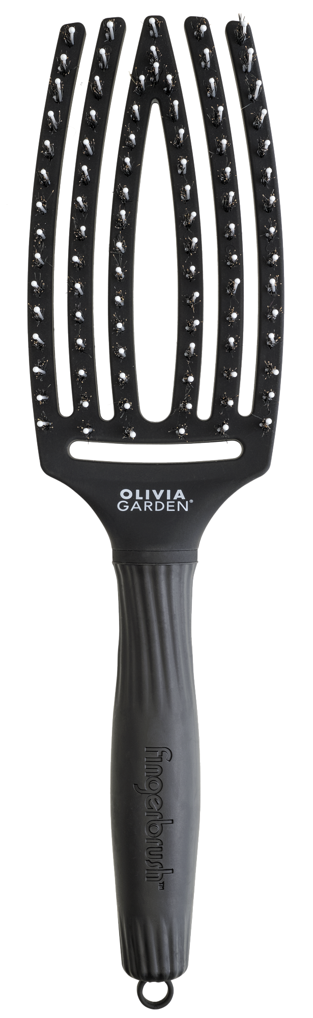 Щетка для волос Fingerbrush Care Iconic Boar&Nylon Black M ID0652/BR-FB1PC-CM000 фото