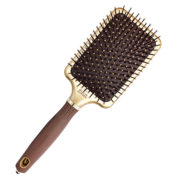 Щетка для волос EXPERT CARE RECTANGULAR Nylon Bristle Gold&Brown L фото