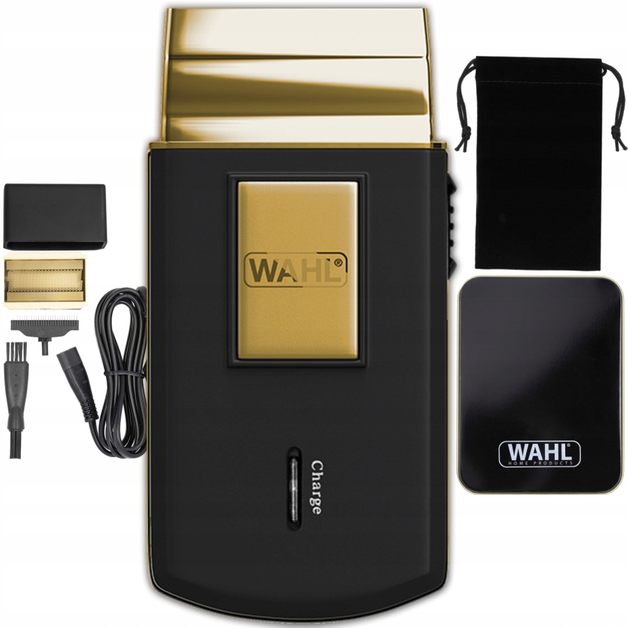 Дорожный шейвер электробритва Wahl Gold Edition (07057-016), мужская, цвет сетки- золото фото