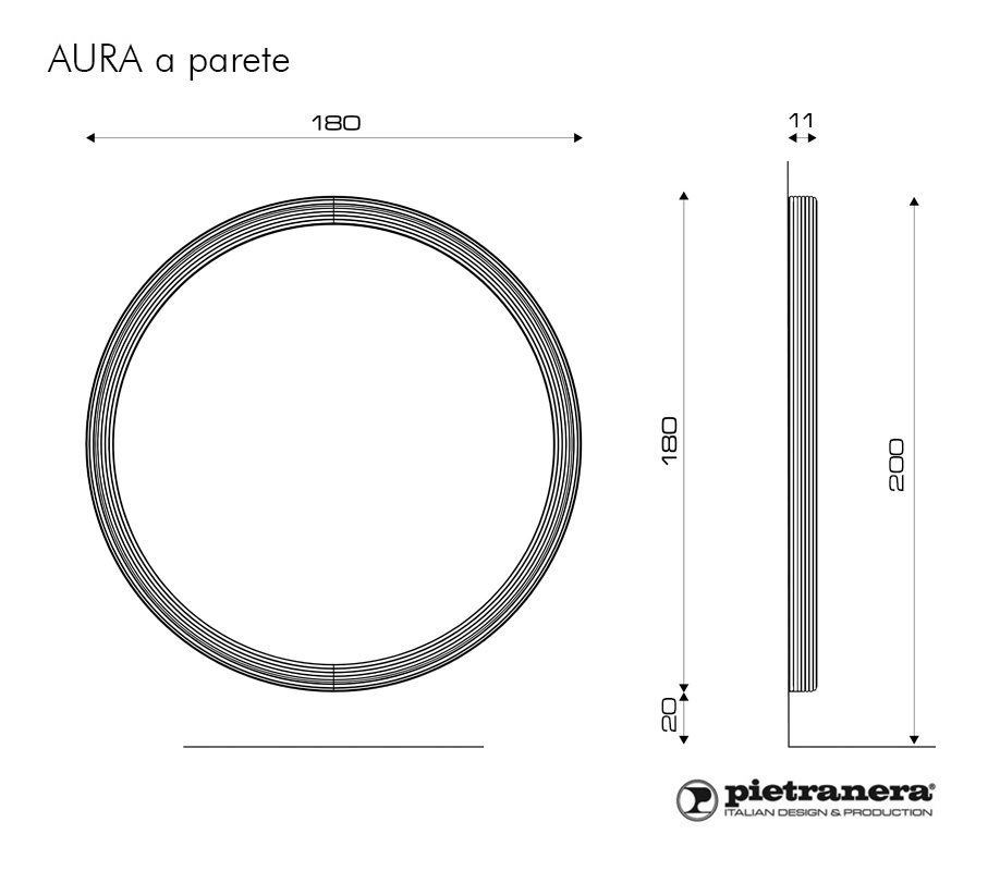Зеркало парикмахерское AURA PARETE 841
