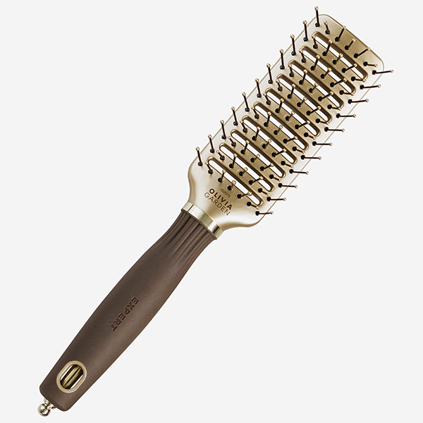 Щетка EXPERT STYLE VENT Nylon Bristles Gold&Brown фото