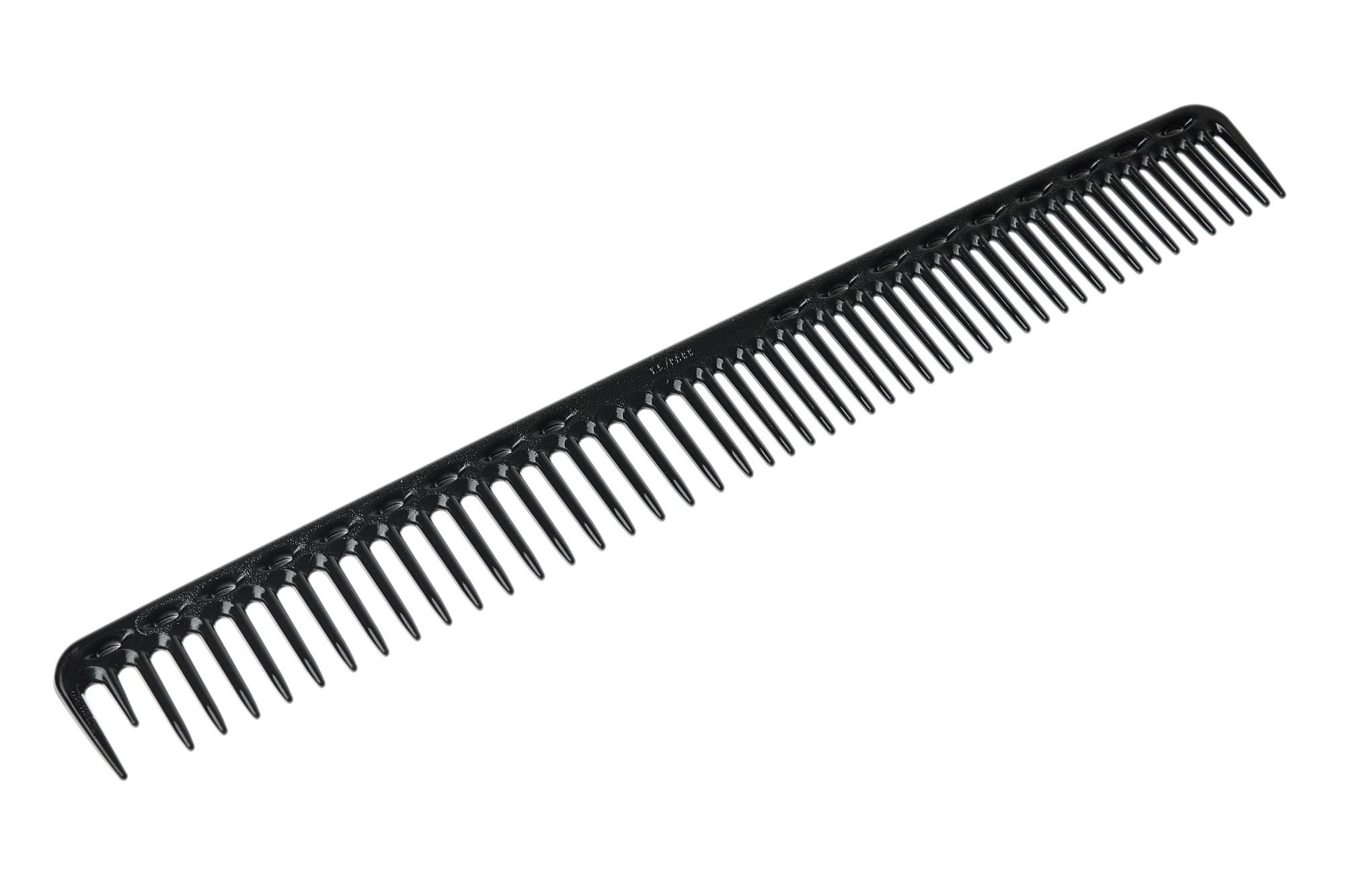 Расческа для стрижки Y.S.park G33 soft carbon, 23 см, с линейкой на обушке, редкозубая, черная фото