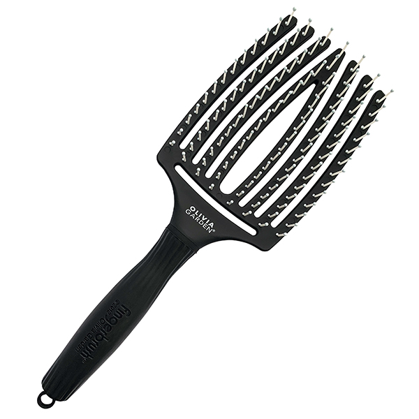 Щетка для волос Fingerbrush Care Iconic Nylon Bristles Black L ID1394/BR-FB1PC-L0000 фото