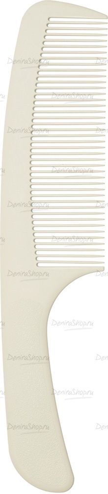 расческа рабочая dewal серия super thin с ручкой, широкая, белая 20,5см фотографии в магазине Denirashop.ru