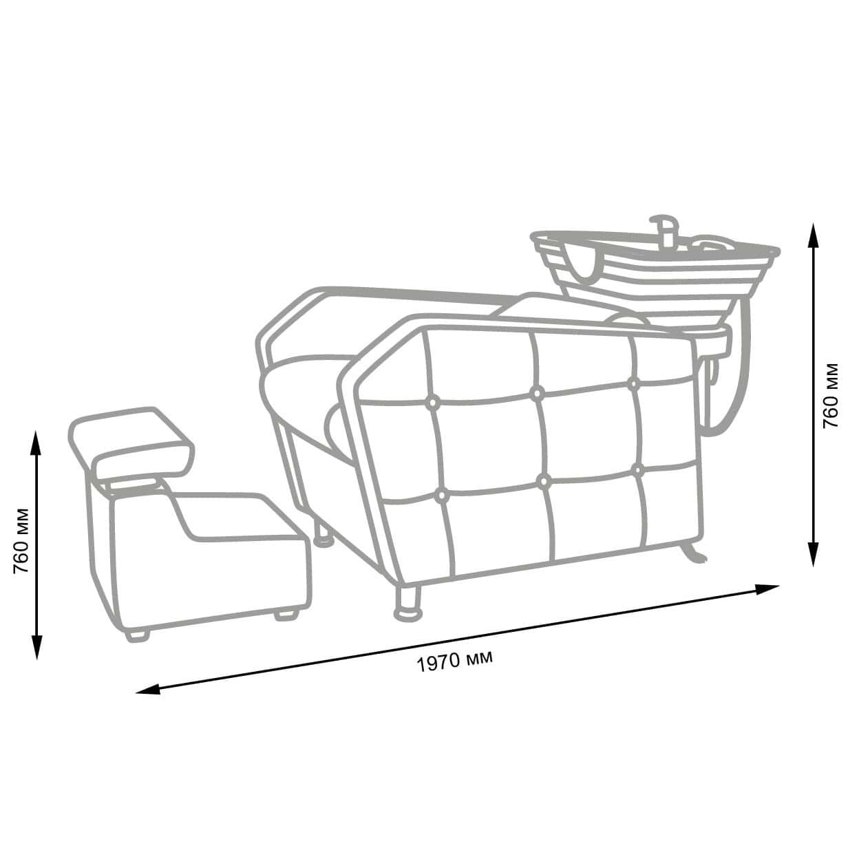 Парикмахерская мойка МД-573, цвет №80А купить в Denirashop - DeniraShop